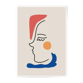 Abstract Face Art Photographic Print, Minimalist Line Drawing, Modern Wall Decor, Portrait Illustration, Contemporary Art Print - Tawshia
